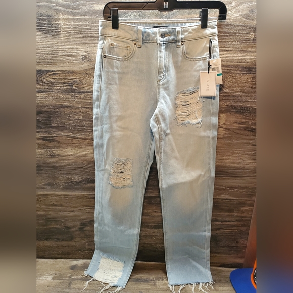 NWT 1. State Essentials Corsica Light Wash Distressed designer Jeans Womens 24 - Picture 1 of 5